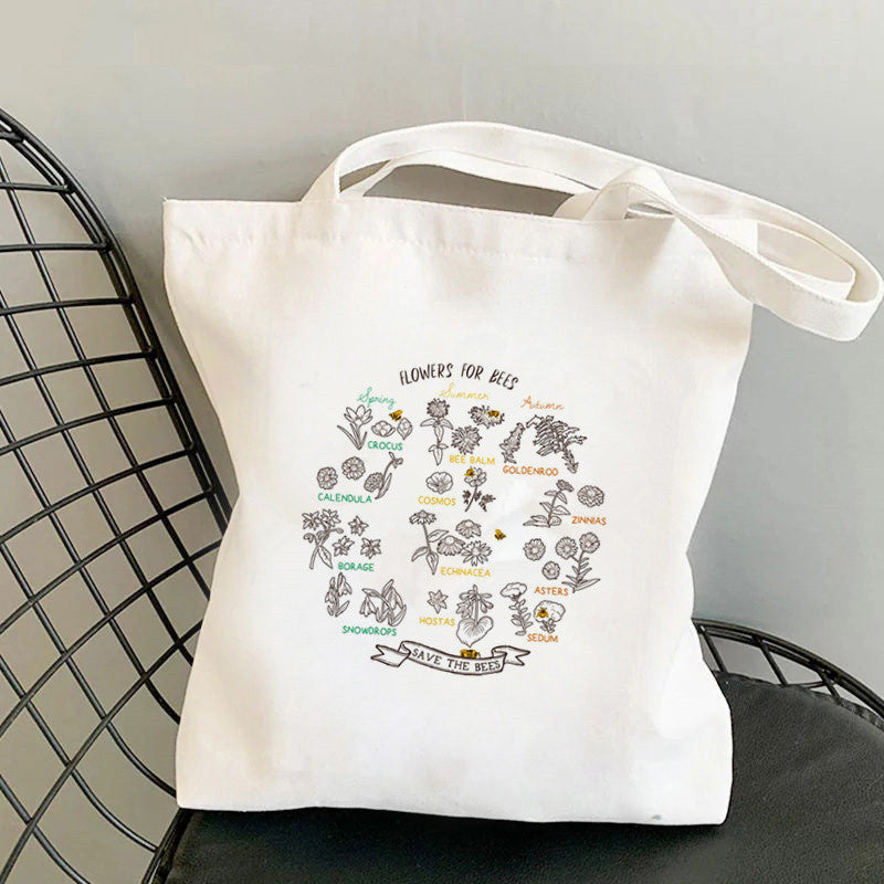 Women's Fashion One Shoulder Canvas Tote Bag