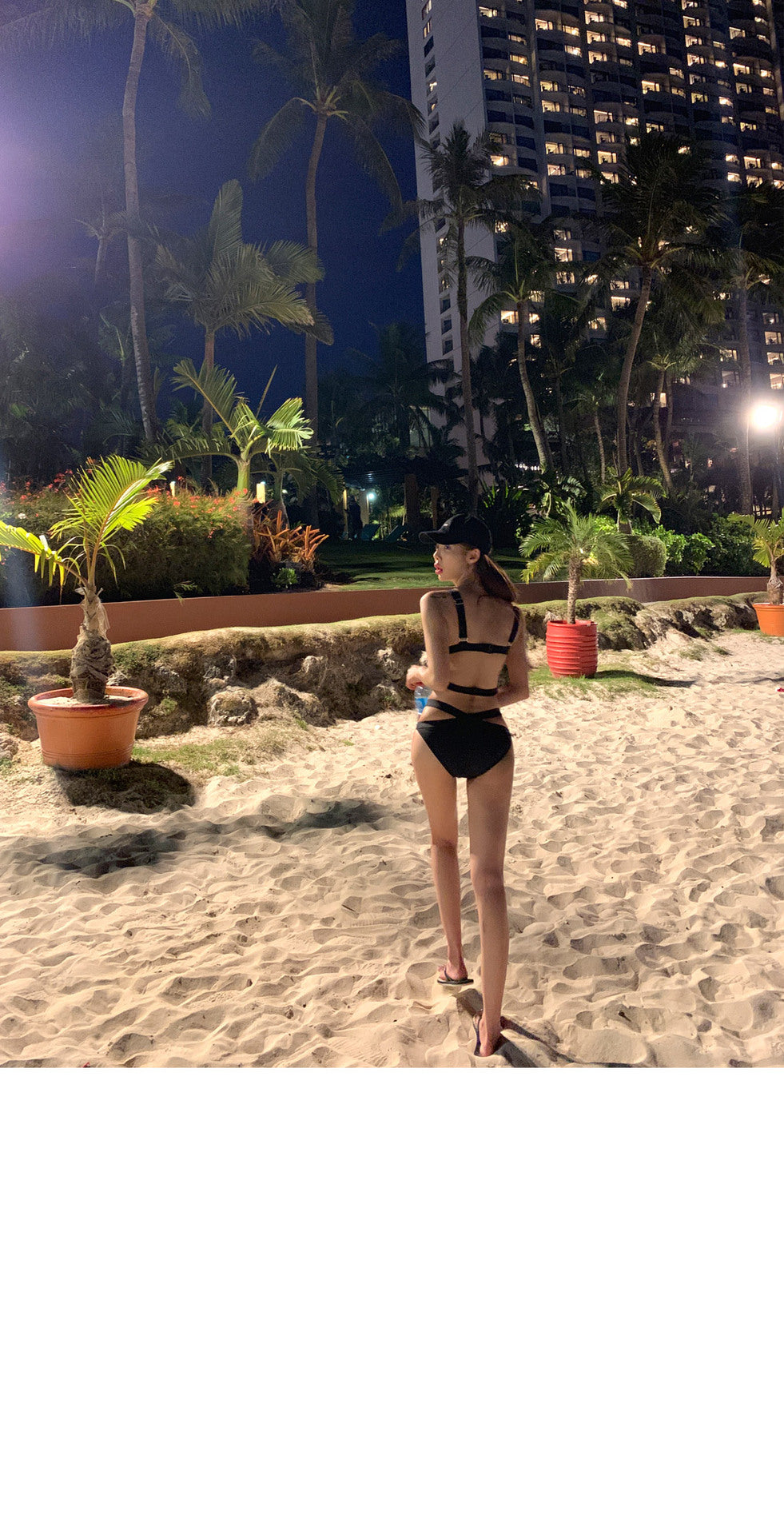 2026 Korean Women's Black Bikini with Underwire Support