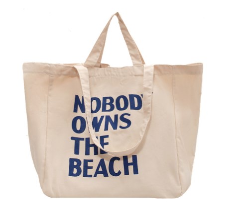 Canvas Letter Tote Bag, Shoulder Crossbody Bag
