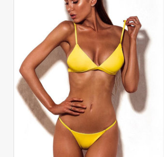 2020 Women's Sexy Solid Color Bikini Swimwear