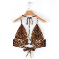 Leopard Print Crop Top Bikini