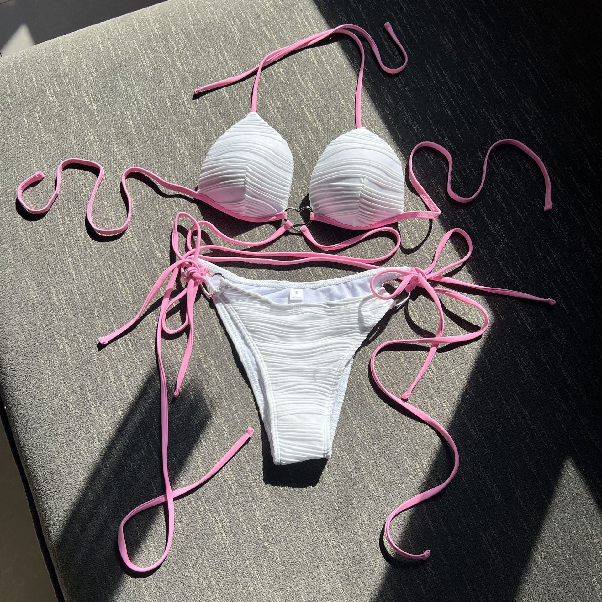 2026 Sexy Heart-Shaped Drawstring Bikini Swimsuit